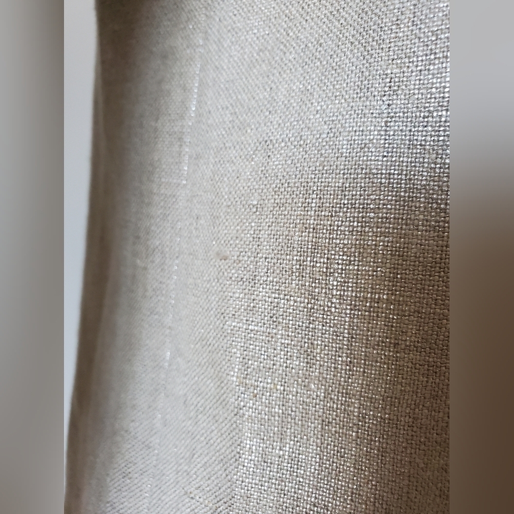 ZARA 100% linen cream/gold jacket. Size xs - Picture 3 of 10